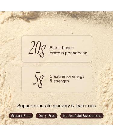 Happy Aging Protein Powder for Women 20g Organic Pea & Pumpkin Seed Protein 5g Creatine Monk Fruit Sweetened Organic Cocoa & Chia Vegan Plant Based Protein Chocolate - Buy Online on GoSupps.com