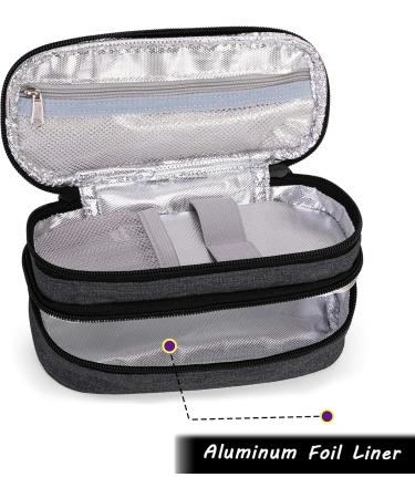 Buy Curmio Double Layer Adrenaline Travel Bag - Portable Storage for EpiPens AUVI-Q & Asthma Inhaler | Black - Buy Online on GoSupps.com
