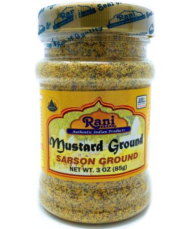 Rani Mustard Seeds Ground Powder Spice (Rai Sarson) 3oz (85g) All Natural Gluten Friendly | NON-GMO | Vegan | Indian Origin