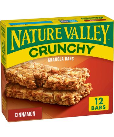 Nature Valley Granola Bars Crunchy, Cinnamon, 8.94 oz., 12 Bars 6 Count (Pack of 1)