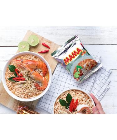 Mama Instant Noodles Tom Yum Shrimp Flavor - Authentic Thai Instant Soup - 24 x 60g Pack - Buy Online on GoSupps.com