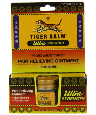 Tiger Balm Ultra Strength 0.63 oz (Pack of 2) 0.63 Ounce (Pack of 2) - Buy Online on GoSupps.com