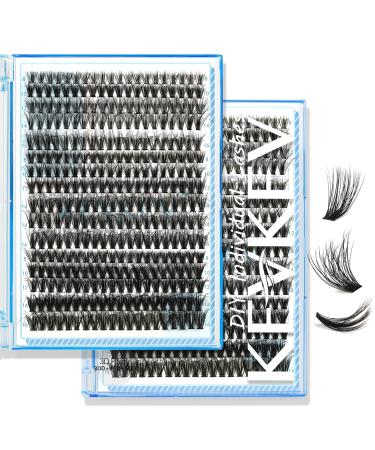 KevKev Lash Clusters 3D Fluffy Cluster Lashes 320Pcs DIY Lash Extensions 30+40+50D 8-16 Mixed Eyelash Clusters Individual Lashes Cluster Thin Band & Soft (Fluffy 30+40+50D C-8-16mix) C-8-16mix(Fluffy) 30D+40D+50D