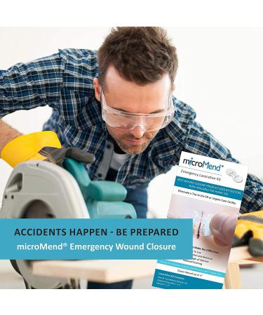microMend Emergency Wound Closures Kit - Surgical Quality Laceration Repair Without Stitches - Includes 2 Medium Devices, Gauze, and Antiseptic Wipe - Buy Online on GoSupps.com