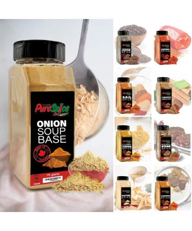 PureSpice Onion Soup Base 600 Grams | Restaurant Grade Vegan Kosher Powder Seasoning | Premium Flavor for Cooking Meat Steak Rub and Sauce (Onion Soup Base) - Buy Online on GoSupps.com