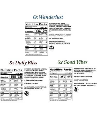 Protein Puck Variety Pack - 6 Peanut Butter, 5 Almond Butter, 5 Sunflower Butter - Protein Bar Pack - Buy Online on GoSupps.com