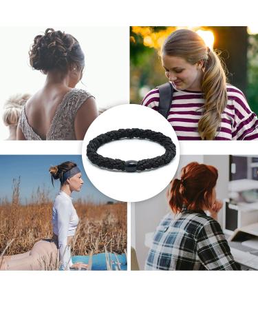 18 Pcs HBY Hair Ties for Women Girls - No Damage Ponytail Holders for Thick Hair - Black - Buy Online on GoSupps.com