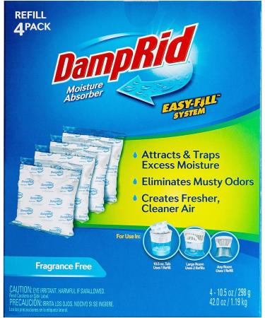 DampRid FG92 Moisture Absorber Refill - Easy-Refill System 4-10.5 oz Packages | Ideal for Home & Travel | International Shipping Available - Buy Online on GoSupps.com