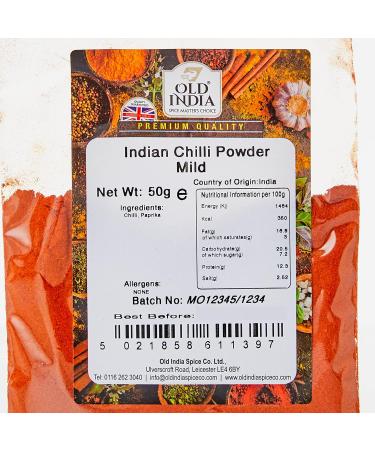 Old India Indian Mild Chilli Powder 50g - Authentic Spice Blend - Buy Online on GoSupps.com