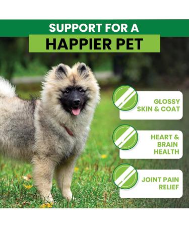 Omega 3 Fish Oil For Dogs and Cats - 120 x 1000mg Capsules - Dog Fish Oil Supplements for Healthy Skin and Shiny Coat - Omega 3 for Dogs Allergies and Bites - Maintain Healthy Joints and Heart - Buy Online on GoSupps.com