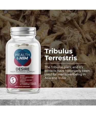 Health and Him Desire Supplements for Men - 60 Capsules - Buy Online on GoSupps.com