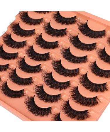 Fluffy Faux Mink False Eyelashes - Natural Look, Thick & Wispy | 14 Pairs - Buy Online on GoSupps.com