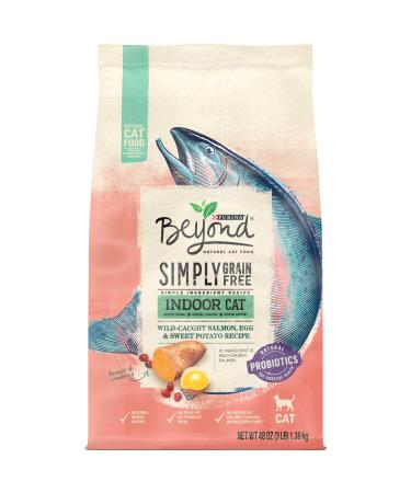 Purina Beyond Grain Free, Natural Dry Cat Food, Simply Indoor Salmon, Egg & Sweet Potato Recipe - 3 lb. Bag Indoor Salmon, Egg & Sweet Potato 3 lb. Bag