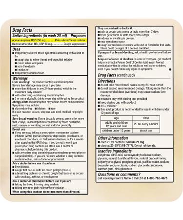 Robitussin Honey CF Max Day Adult Syrup - 8 oz | Severe Cough, Sore Throat & Flu Relief with Real Honey - Buy Online on GoSupps.com