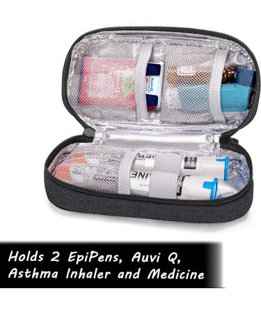 Curmio Black Cooling Bag for Adrenaline & Insulin | Travel Storage for AUVI-Q EpiPen & Pill Bottles - Buy Online on GoSupps.com
