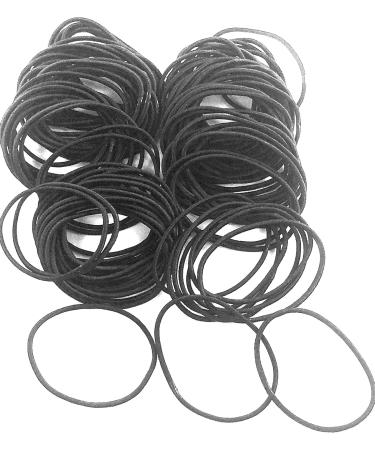 100 Piece Hair Bobbles Elastics Black Snag Free No Metal Thick Thin Multi Buy (Thin Black) - Buy Online on GoSupps.com