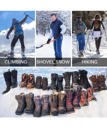 Miracol 23/24-Spikes Stainless Steel Ice Cleats for Men and Women - Anti-Slip Traction Grips for Snow Shoe, Ski, Fishing, Climbing - Black X-Large - Buy Online on GoSupps.com