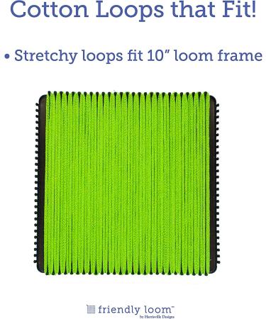 10 Harrisville Designs Friendly Loom Potholder Cotton Loops - Lime | Weaving Crafts for Kids & Adults - Buy Online on GoSupps.com
