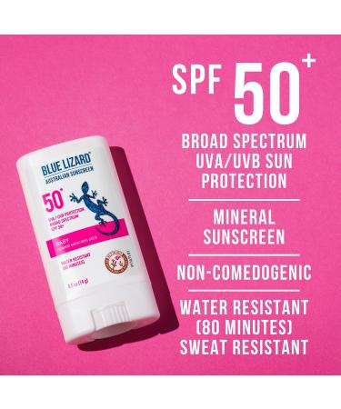 Bundle of Blue Lizard BABY Mineral Sunscreen with Zinc Oxide SPF 50+ 5 oz. Tube + Blue Lizard BABY Mineral Sunscreen Stick with Zinc Oxide SPF 50+ - Buy Online on GoSupps.com
