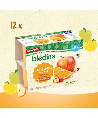 BLEDINA - Coupelles de fruits b b - Pommes Orange Acerola - Riche en Vitamine C - D s 6 mois - 48 coupelles de 100g - Buy Online on GoSupps.com