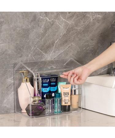 Clear Stackable Makeup Organizer Set - 3 Large Acrylic Cases with 8 Drawers, Dustproof, Waterproof for Bathroom Countertop - Buy Online on GoSupps.com