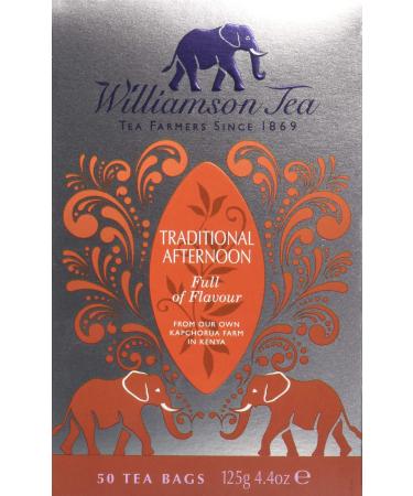 Williamson Tea - Traditional Afternoon Tea Bags - 125g - 50 Tea Bags - Sustainably Grown Tea
