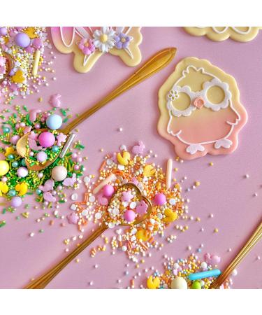Easter sprinkles for cakes cupcake edible toppers yellow lemon pink white orange sprinkle mix blend bunny rabbit chick bunnies pearls party decoration baking biscuits topper chocolate balls CUTE CHICK - Buy Online on GoSupps.com