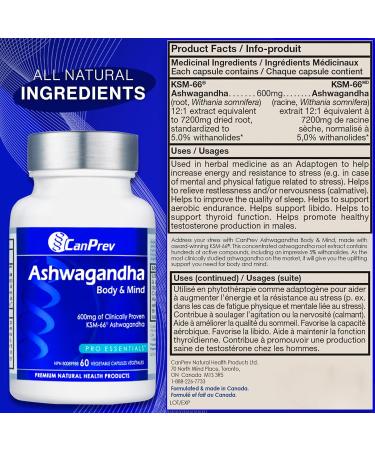 CanPrev Ashwagandha Body & Mind 60 v caps Supplement for Weight Management  - Buy Online on GoSupps.com