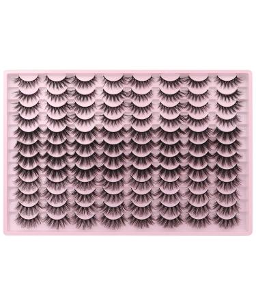 Fluffy Volume Wispy Russian Strip Lashes Bulk Wholesale - 48 Pairs Mixed C-3 Styles - Buy Online on GoSupps.com