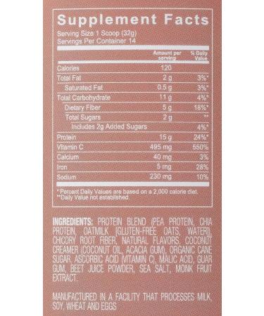 Tone It Up Plant Based Protein + Immunity Powder for Women | Dairy-Free, Gluten-Free, Kosher | Non-GMO Pea & Chia Seed Protein with Oat Milk | 15g Protein + Vitamin C | Strawberry Banana Flavor - Buy Online on GoSupps.com