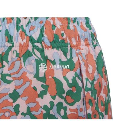 Adidas Girls' Shorts (1/4) G Tr-es AOP - Clear Pink/Blue Dawn/Coral Fusion/Semi Court Green | International Shipping Available - Buy Online on GoSupps.com