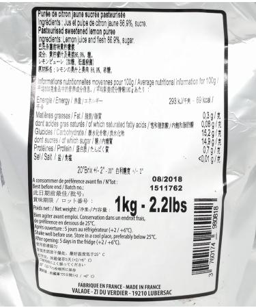 L once Blanc - Lemon Fruit Puree 1kg - Buy Online on GoSupps.com