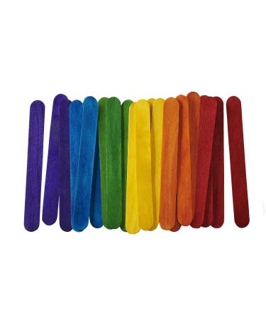 Colored Popsicle Sticks for Crafts - [200 Count] 4.5 Inch Multi