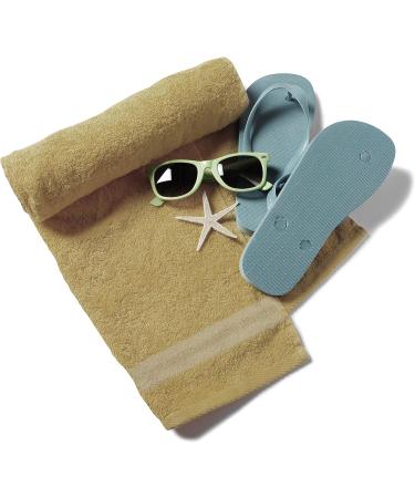Talvania Luxury Bath Towels Set of 4 - 100% Ring Spun Cotton 650 GSM | Ideal for Pool, Spa & Bathrooms | Beige - Buy Online on GoSupps.com
