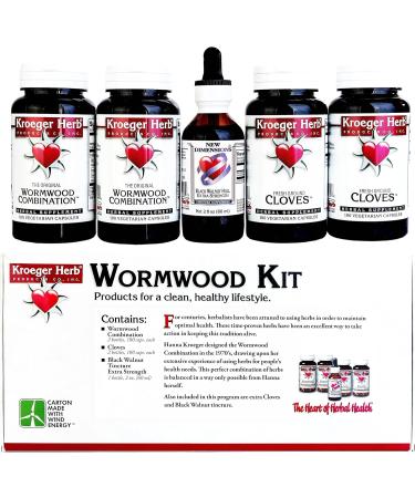 Wormwood Kit 5 Piece Set by Kroeger Herb Co - 5 Count (Pack of 1) - Premium Quality Herbal Remedies - Buy Online on GoSupps.com