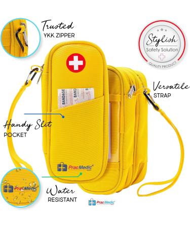PracMedic Bags Epipen Carry Case - Insulin Cooler Travel Case for Diabetic Supplies - Yellow Diabetic Supply Bag - Buy Online on GoSupps.com