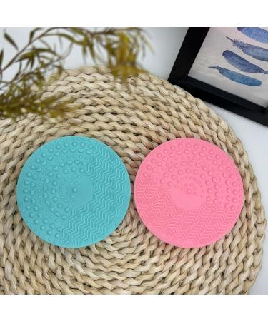 GEMGIMY Set of 2 Silicone Makeup Brush Cleaning Mats Cosmetic Brush Cleaner with Suction Cup & Soft Texture for Effortlessly brush clean - Buy Online on GoSupps.com