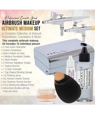 Belloccio Airbrush Makeup System with MEDIUM Foundation and Blush Set - Buy Online on GoSupps.com