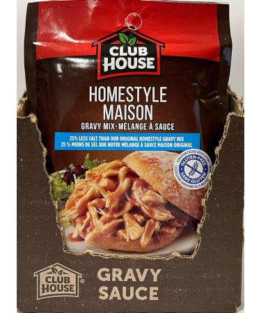 Club House Dry Sauce/Seasoning/Marinade Mix Homestyle Gravy Less Salt 38g Case Pack 12 Count 38 g (Pack of 12) - Buy Online on GoSupps.com