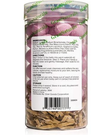 GranNaturals Mini Bath Bombs with Epsom Salts for Hand and Foot Soak - Tea Tree, Lavender, Peppermint Essential Oils - Soften Skin and Cuticles - Buy Online on GoSupps.com
