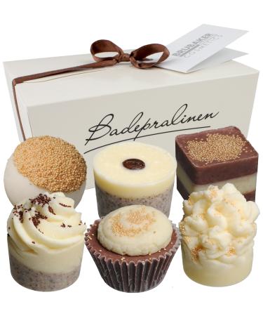 BRUBAKER Cosmetics set of 6 bath chocolates "Mousse au Chocolat" handmade and vegan