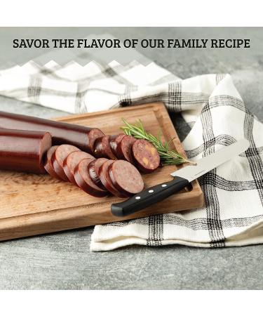 Deli Direct Beef Summer Sausage 12oz Roll - High Protein, Low Carb, Keto, Gluten Free Charcuterie Meat - Ready to Eat 100% Pure Beef Sausage - Original Flavor (1 Pack) - Buy Online on GoSupps.com