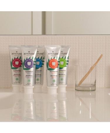 ATTITUDE Toothpaste with Fluoride, Prevents Tooth Decay and Cavities, Vegan, Cruelty-Free and Sugar-Free, Fresh Breath, Peppermint, 4.2 Oz (Pack of 2) - Buy Online on GoSupps.com