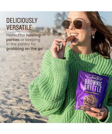 Sheila G's Brownie Brittle â Dark Chocolate Sea Salt Thin and Crispy Sweet Snacks (Pack of 6 5 oz) Rich Gourmet Brownie Bites Dessert - Buy Online on GoSupps.com