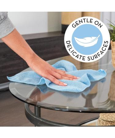 S&T INC. Microfiber Cleaning Cloth 100 Pack - Reusable, Lint Free Towels for Home and Car - Light Blue, 11.5x11.5 - Buy Online on GoSupps.com