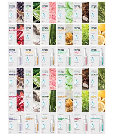 Hyaluronic Aqua Plus Essence Full Face Facial Sheet Mask 36 Sheets Combo - JUMBO VALUE SET