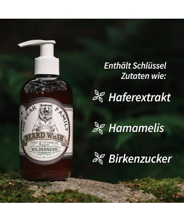 MR Bear Family Natural Beard Shampoo for Men 250ml - Wilderness | 2-in-1 Bar Soap & Conditioner for Fuller Healthier Beards - Buy Online on GoSupps.com