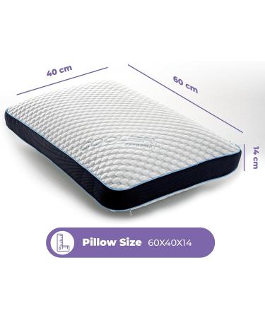 Buy Davina Cooler Extreme Visco Pillow - Ergonomic Cooling Neck Pillow for Ultimate Comfort - Buy Online on GoSupps.com
