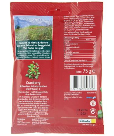 Ricola Cranberry Sugarfree Herbal Bonbon (3 Bags x 75g) - Imported from Germany - Buy Online on GoSupps.com