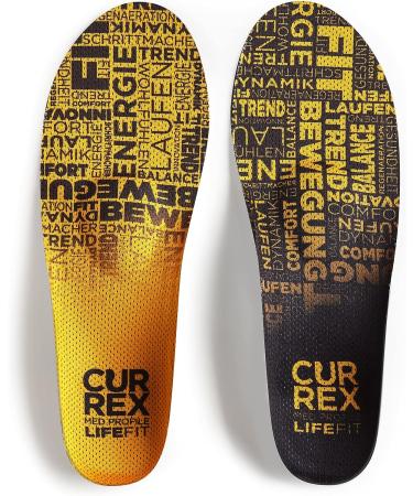 CURREX LifeFit Insole | Dynamic Support for Men, Women & Youth | Feet & Joint Relief | Heel Cushioning | Medium Yellow - Size M - Buy Online on GoSupps.com